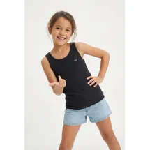 Levi's Ripptanktop LEVI'S KIDS "LVG MEET AND GREET RIBBED TANK", Mädchen, Gr. 8 (128), schwarz, Obermaterial: 95% Baumwolle, 5% Elasthan, Rundhals, Tops, for GIRLS