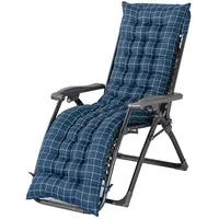 Morbuy Deckchair Auflagen für Gartenliegen, Sonnenliege Kissen Garten Innenhof Gepolstertes Bett Relax-Liegestuhl Sitzauflage für Deckchair, Innen, Außen (48x155cm,Blau kariert)