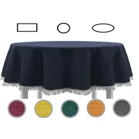 EXKLUSIV HEIMTEXTIL Gartentischdecke mit Fransen Tischdecke Classic Outdoor PVC