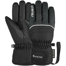 Reusch Skihandschuhe "Teddy GORE-TEX", Mädchen, Gr. 3,5, schwarz (schwarz, grau), 95% Polyester, 5% Lederimitat, mehrfarbig, Handschuhe, mit wasserdichter Funktionsmembran