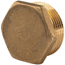 Messing Gewinde-Fitting Stopfen 1 1/4''AG (DN 32) - schwere Ausführung