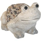 Expo-Bˆrse GmbH Steinfigur Frosch 29 cm sitzend Deko Gartenfigur Polystone Steinoptik