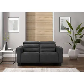 Home Affaire 2-Sitzer HOME AFFAIRE "Carpari, 162 cm, mit manueller od. elektrischer Relaxfunktion", grau (anthrazit), B:162cm H:97cm T:100cm, Sofas, (USB A/C), sowie Kopfteilverstellung