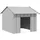 vidaXL Hundehütte mit Dach 85 x 107 x 81 cm Stahl Grau
