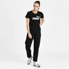 Puma Essentials Logo T-Shirt Damen 01 black M