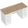 Homcom Schreibtisch 140 x 53 x 75 cm Weiß