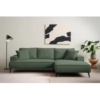 OTTO home Eckcouch 2-Sitzer Dunkelgrün