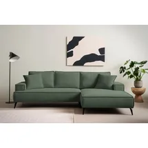 OTTO home Eckcouch 2-Sitzer Dunkelgrün