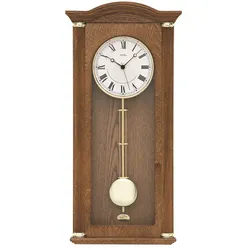 AMS -Funk-Pendeluhr mit Schlag 64cm Eiche rustikal- 5014/4