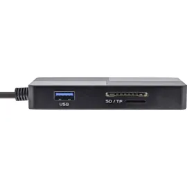 InLine USB 3.2 Multi Cardreader Hub, SD/TF/MS/XD/CF, 3-Port USB-A, Dual