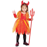 Teufelkostüm Mädchen Kostüm Teufel Karneval 134/140