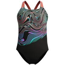 Speedo Digital Placement Powerback Badeanzug Neon Coral 176