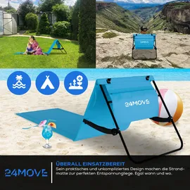 24move Campingliege 2er Set Blau