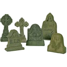 Department 56 Halloween-Zubehör für Village Collections Grabsteine-Figuren-Set, mehrere Größen, Mehrfarbig