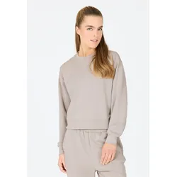 Sweatshirt ENDURANCE "Jade", Damen, Gr. 46, beige, 100% Polyester, unifarben, feminin, normal, Rundhals, Langarm, Sweatshirts, aus angenehm weichen Material