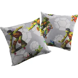 Wirth Kissenbezug Turtles 40 x 40 cm Grau