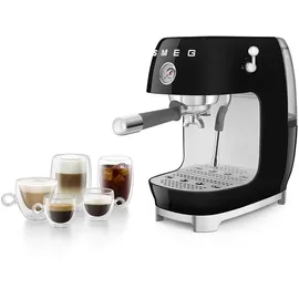 Smeg Siebträgermaschine ECF03BLEU Schwarz