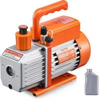 Vevor Vakuumpumpe, 4 CFM, HVAC einstufige Drehschieber-Vakuumpumpe, für R134a R22 R410a Systeme, Auto-AC-Vakuumpumpen-Kit mit Ölflasche, für die Wartung von Auto-Klimaanlagen und Harzentgasung