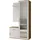 ax living Garderobenschrank Magnola 100 x 180,5 x 35 cm Weiß