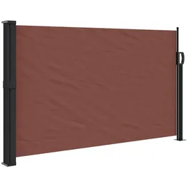 vidaXL Seitenmarkise Ausziehbar Braun 117 x 300 cm