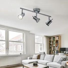 ETC Shop Deckenleuchte 3-flg. LED grau