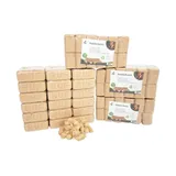 Holzbrikett Premium Qualität Langlebige Brenndauer, Umweltfreundlich, Hohe Heizkraft & Wenig Asche ? Perfekt für Kamin, Ofen und Heizsysteme - 60 KG Holzbrikett