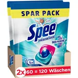 Spee Power Caps Deo-Frische Frische-Kick 120 (2x60 Waschladungen), vordosiertes Vollwaschmittel mit 4 + 1 Formel bekämpft Alltagsgerüche für 24 h Deo-Frische, für Temperaturen von 20° - 95° C