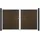 GROJA Doppeltor 300 x 180 cm Walnuss/Aluminium