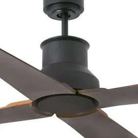AKUNADECOR Winche 130 cm Deckenventilator schwarz/braun inkl. Fernbedienung