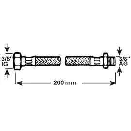 conmetall - celle Flexibler Verbindungsschlauch 3/8IG x.. 3/8AG