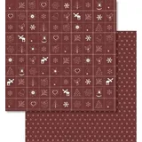Ursus Scrapbook Paper Country Christmas12x12 Zoll VE=25 Blatt rot