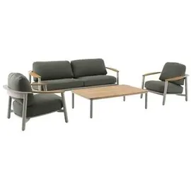 Royal Garden Kemo Loungeset 4-tlg. grau/weiß