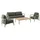 Royal Garden Kemo Loungeset 4-tlg. grau/weiß