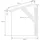 ML-Design Regalträger 4 Stück 240 x 240 mm Weiß
