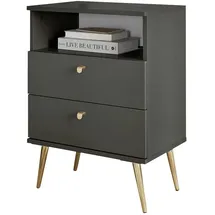 deinbett Nachttisch Laura ¦ grau ¦ Maße (cm): B: 50 H: 70 T: 34.0