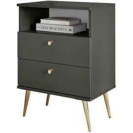 deinbett Nachttisch Laura ¦ grau ¦ Maße (cm): B: 50 H: 70 T: 34.0