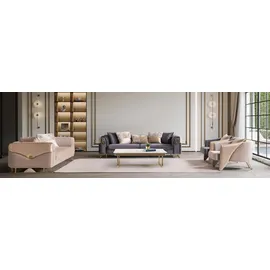 JVmoebel Elegantes 3-Sitzer Sofa im Chesterfield-Stil mit luxuriösem Stoffbezug,