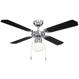 GLOBO LIGHTING Deckenventilator, Deckenventilator mit Beleuchtung Windmaschine schwarz