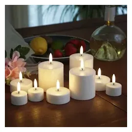 uYuni LED Mini Teelichter 2 St. 4 cm weiß