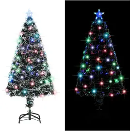 vidaXL Vorbeleuchteter Weihnachtsbaum mit Ständer Grün 120 cm