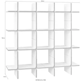 Tojo Aktenregal 140 x 32 x 140 cm Weiß