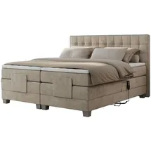MKS Meble Boxspringbett 200 x 200 cm H3 Beige