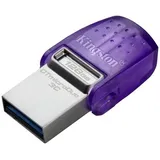 Kingston DataTraveler microDuo 3C USB-Stick Retail 128GB Edelstahl, Violett DTDUO3CG3/128GB USB-A 3.2 Gen 1, USB-C® 3.2 Gen 1