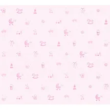 A.S. Création Little Stars Vliestapete 53 cm x 1000 cm 358541 rosa