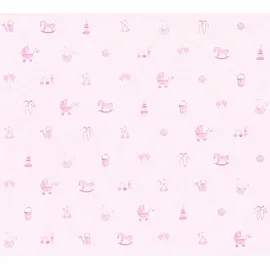 A.S. Création Little Stars Vliestapete 53 cm x 1000 cm 358541 rosa