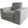 KAWOLA Sessel MADELINE Cord 72 x 80 x 90 cm Grau mit Kissen und Rollen