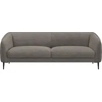 3-Sitzer FLEXLUX "Belle Designsofa, Couch, bequem durch Kaltschaum im Sitz", braun (taupe braun), B:218cm H:74cm T:89cm, 85% Polyester/15%Polyamide, Sofas, Skandinavisches Design, In hochwertiger Verarbeitung