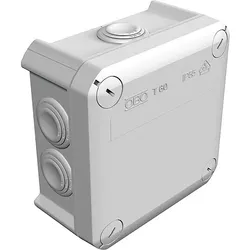 Abzweigkasten Thermoplast, 7 x M25, IP66, lichtgrau - Maße 100 x 100 x 48 mm