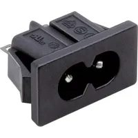 TRU Components Kaltgeräte-Steckverbinder Stecker, Einbau vertikal Gesamtpolzahl: 2 2.5