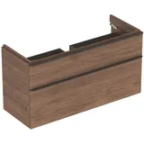Geberit Waschtischunterschrank 2 Schubladen 118,4 x 61,7 x 47 cm Nussbaum hickory